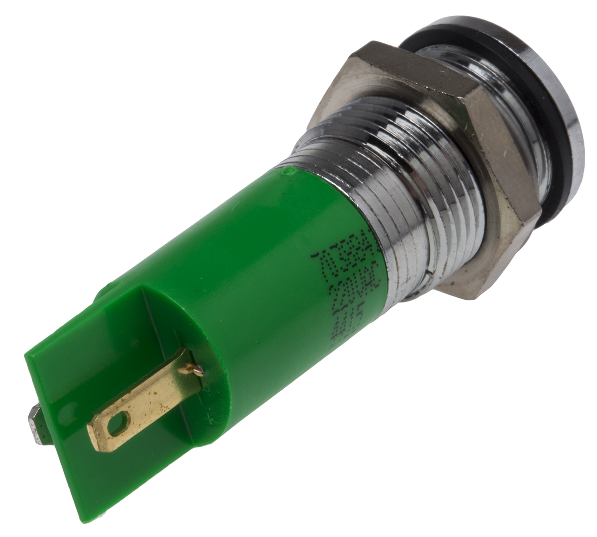 703-8841 RS PRO Green Panel Mount Indicator, 220V ac, Solder Tab Termination, IP67