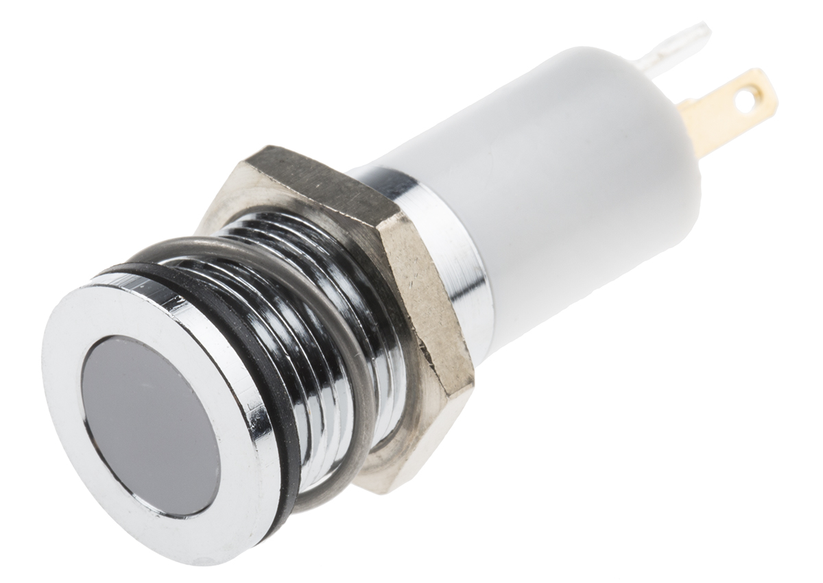 RS PRO Panel Mount Indicator, 12V dc, Solder Tab Termination, IP67