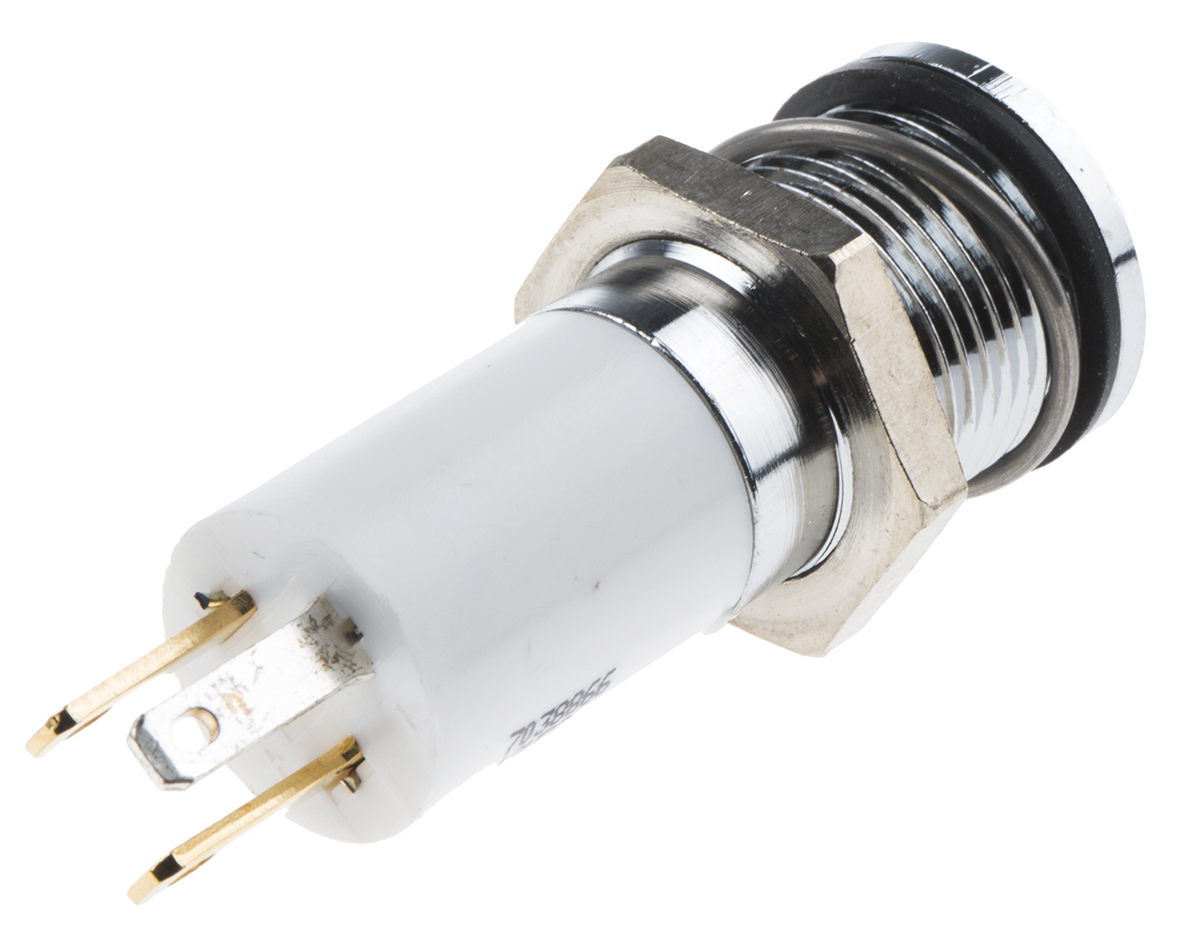 703-8866 RS PRO Panel Mount Indicator, 12V dc, Solder Tab Termination, IP67