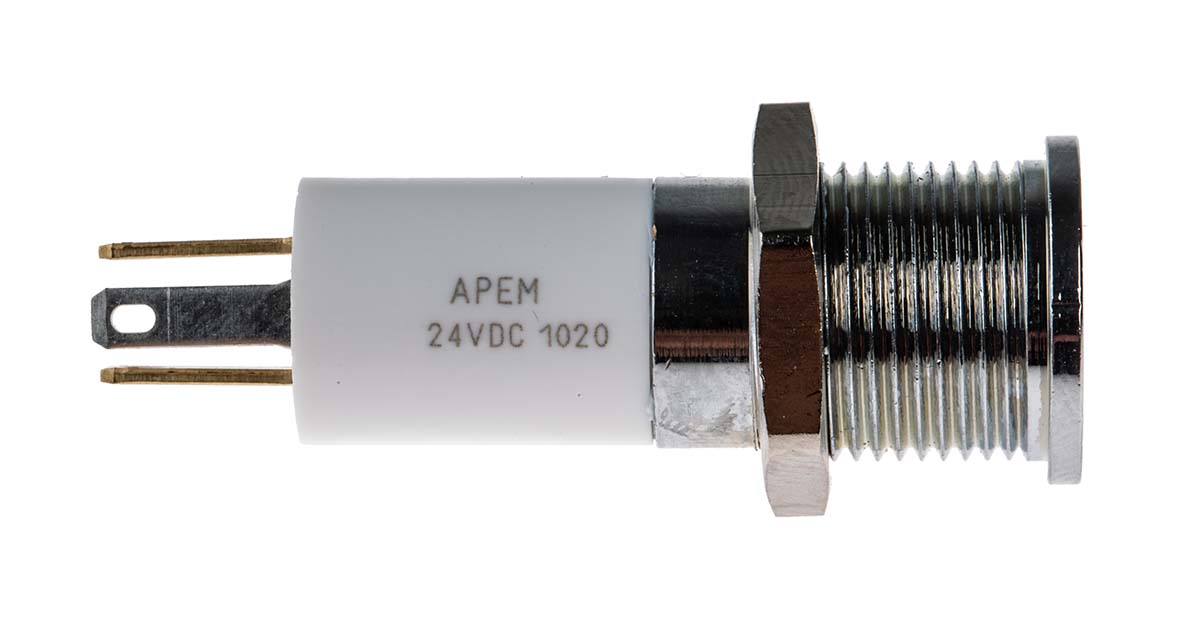 703-8869 RS PRO Panel Mount Indicator, 24V dc, Solder Tab Termination, IP67