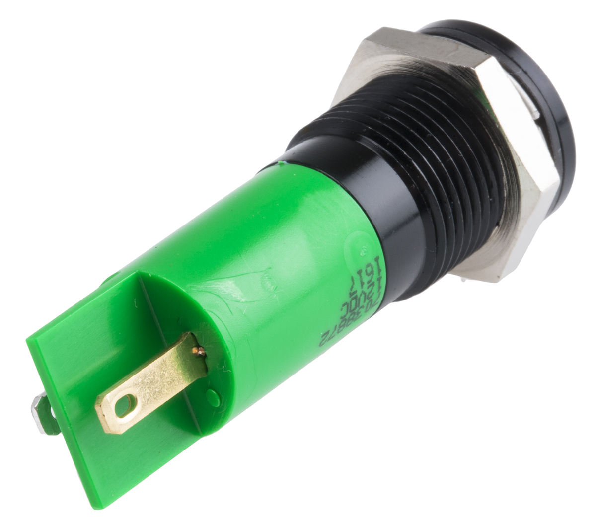 703-8872 RS PRO Green Panel Mount Indicator, 12V dc, Solder Tab Termination, IP67