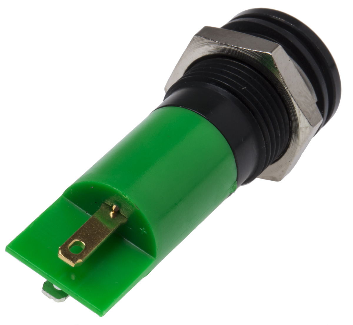 703-8904 RS PRO Green Panel Mount Indicator, 220V ac, Solder Tab Termination, IP67