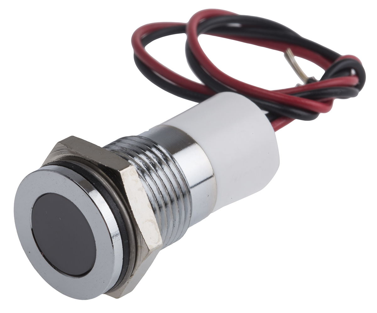 RS PRO White Panel Mount Indicator, 220V ac, Lead Wire Termination, IP67