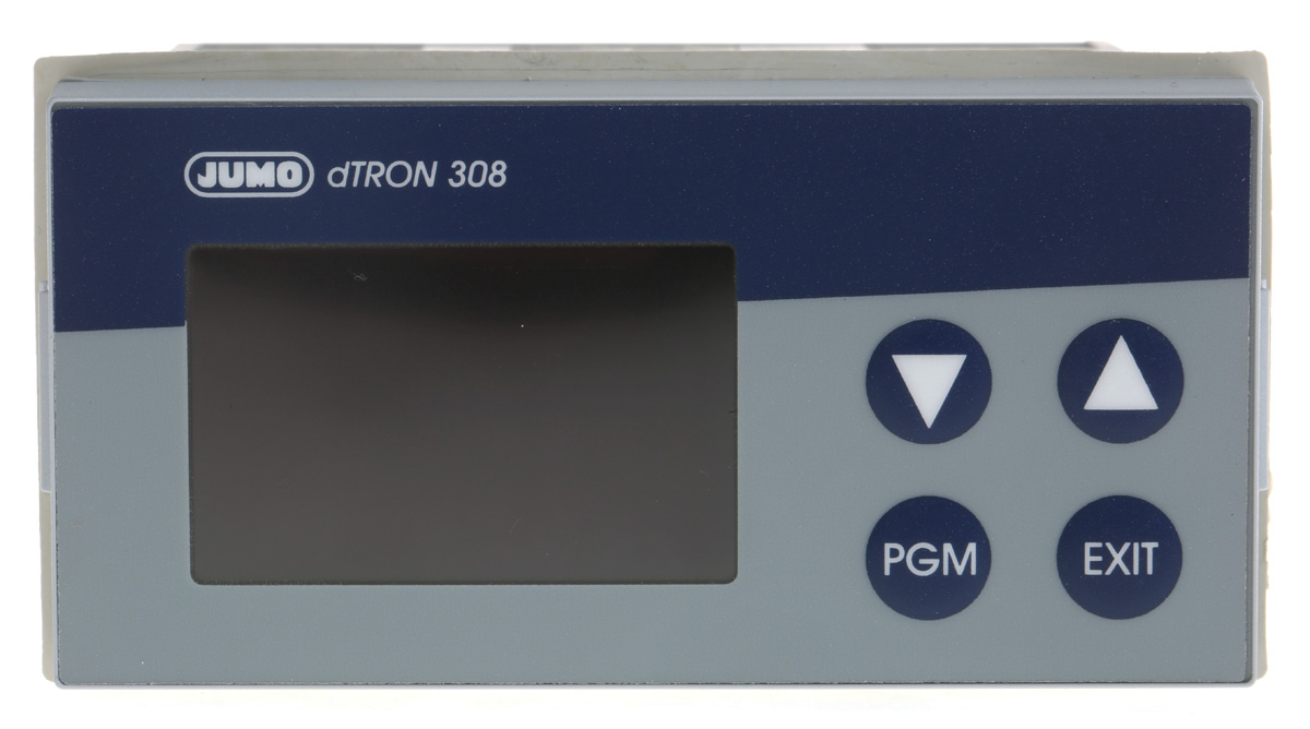 Jumo JUMO dTRON 300 Panel PID Temperature Controller 2 Input, 4 Output Logic/SSR 240V ac On-Off