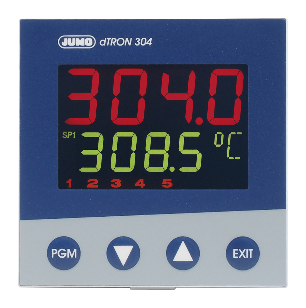 Jumo dTRON Panel PID Temperature Controller 1 Input, 4 Output Logic/SSR 240V ac On-Off