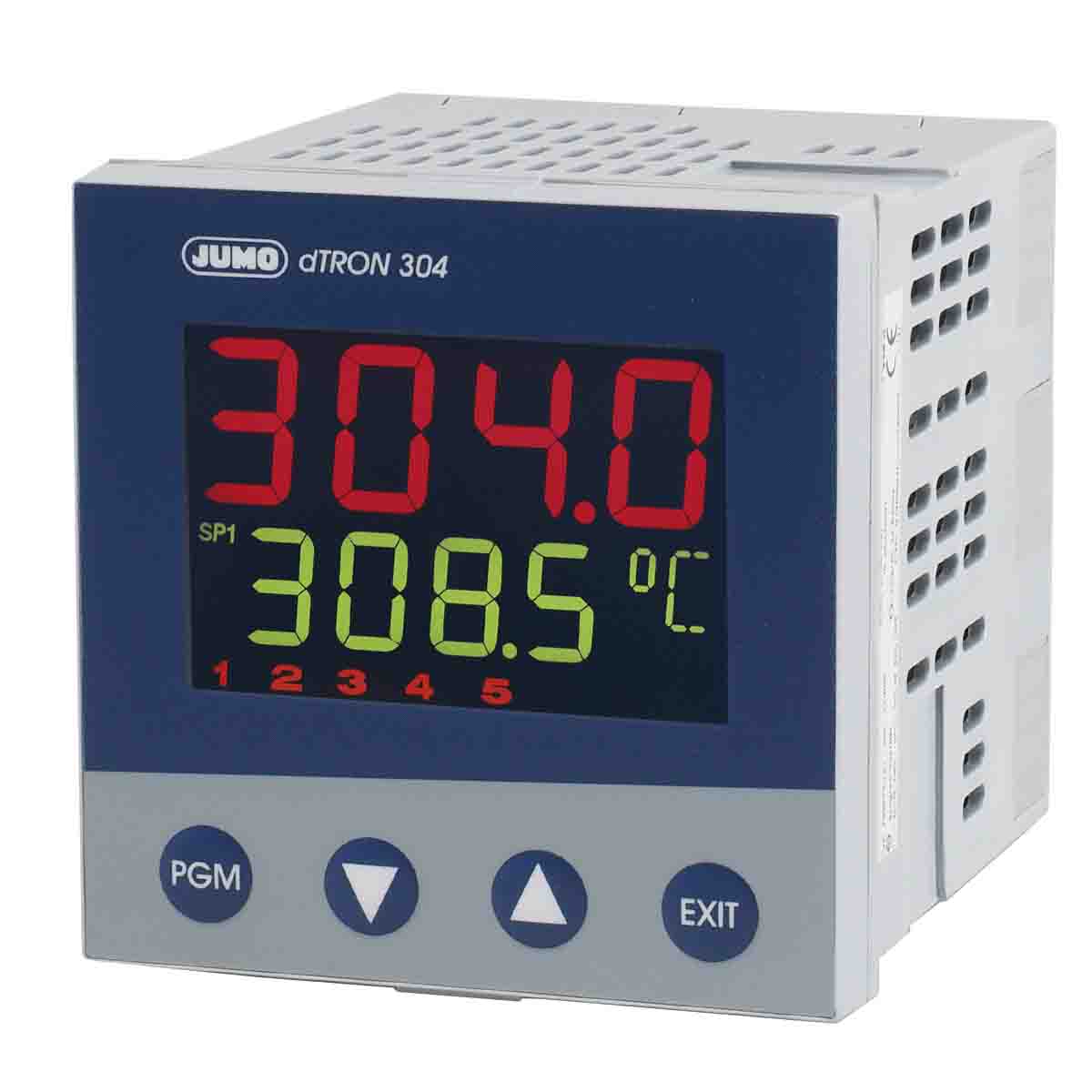 703044181-000-23000 Jumo dTRON Panel PID Temperature Controller 1 Input, 4 Output Logic/SSR 240V ac On-Off