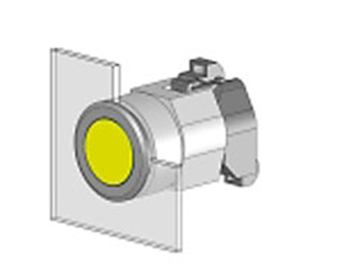 EAO, EAO 04, Panel Red LED Pilot Light, 31 mm Cutout, IP65, Round