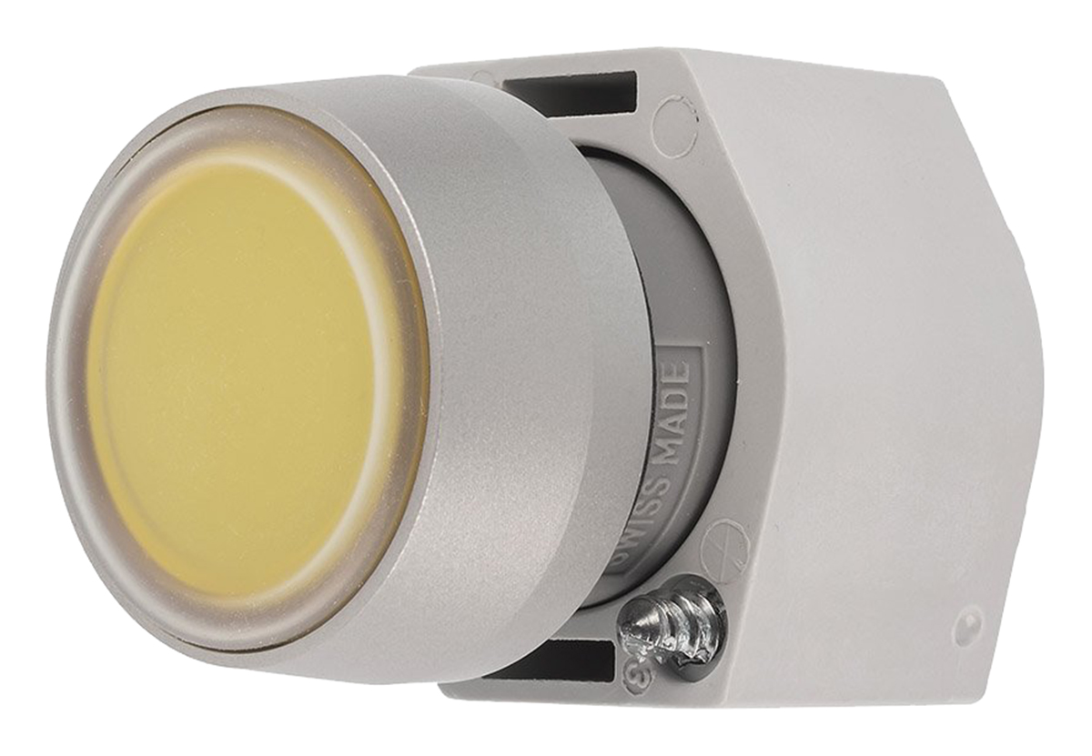 EAO 04 Series Yellow Momentary Push Button Head, IP65