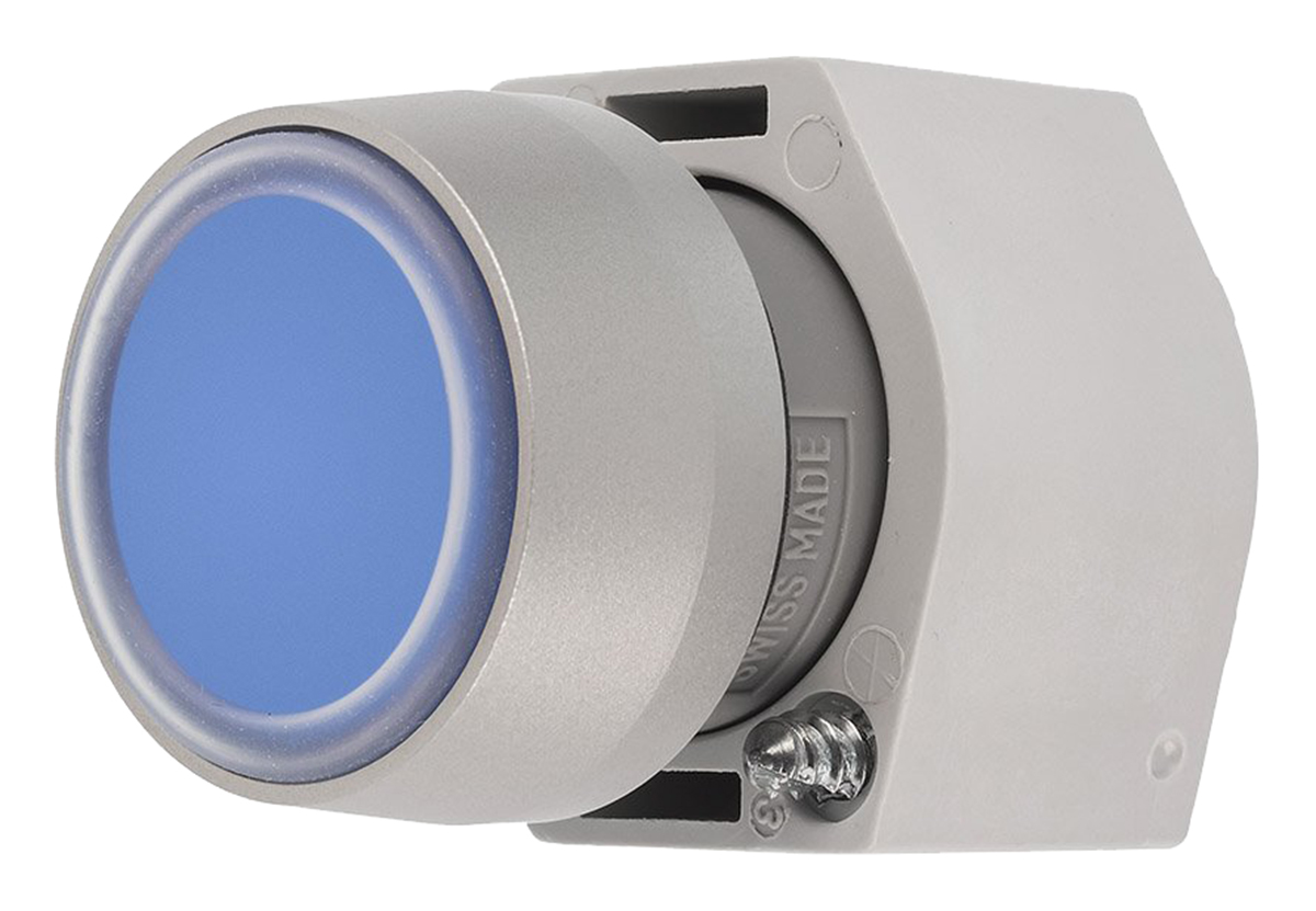 EAO 04 Series Blue Momentary Push Button Head, IP65