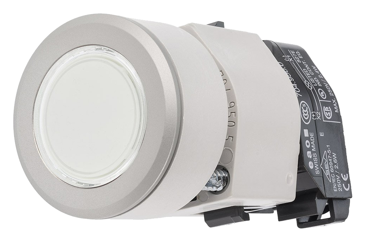 EAO 04 Series Clear Momentary Push Button Head, 30.5 mm Cutout, IP65
