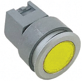 EAO 04 Series Yellow Momentary Push Button Head, 30.5 mm Cutout, IP65