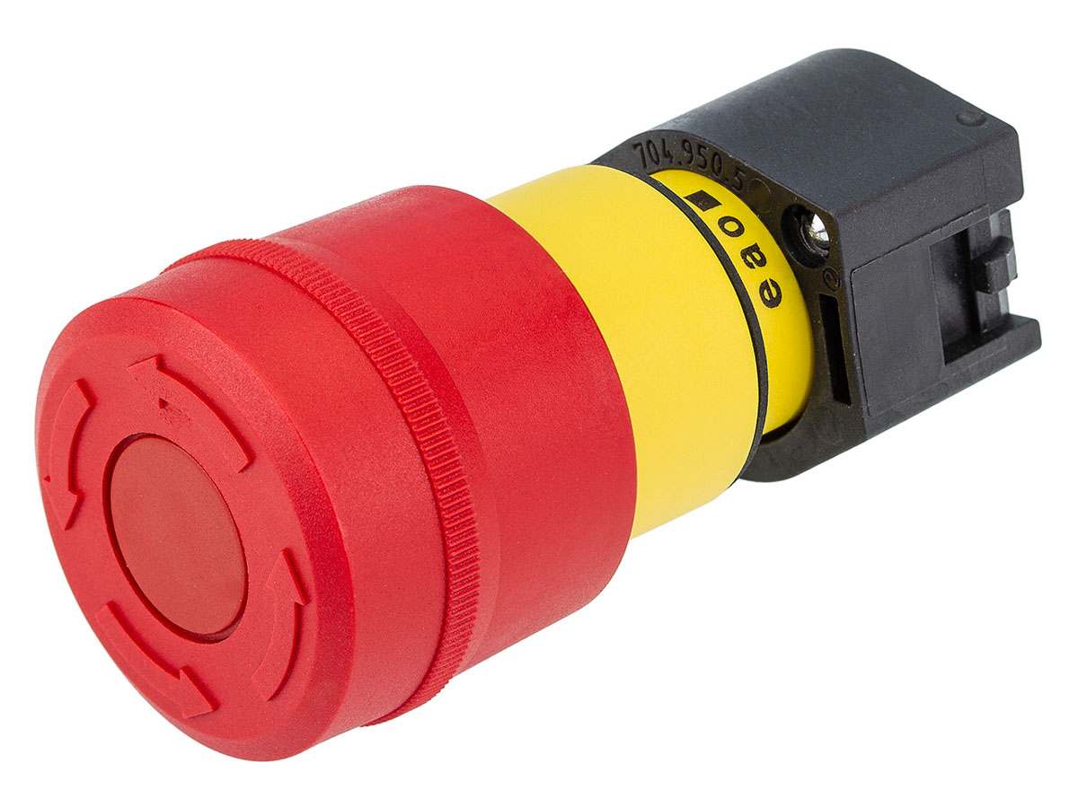 EAO 04 Series, Twist Release, Emergency Stop Push Button Head 37 mm Diameter