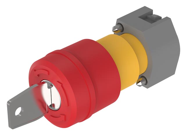 7040662 EAO, Key Release, Emergency Stop Push Button Head 37 mm Diameter
