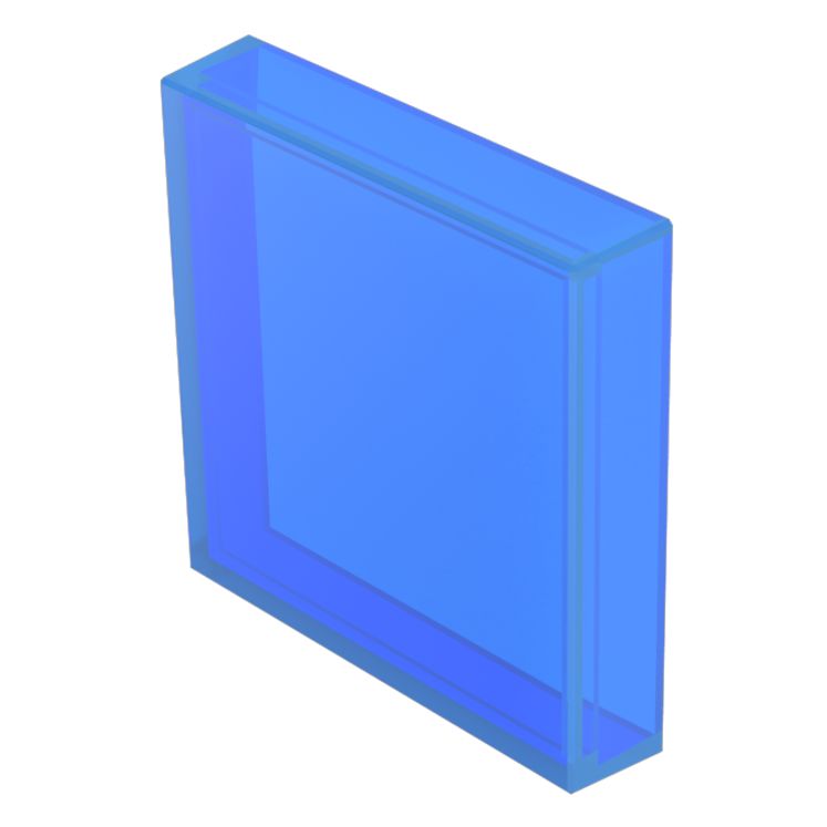 EAO Indicator Lens Square Style, Blue, 24.4 mm Long