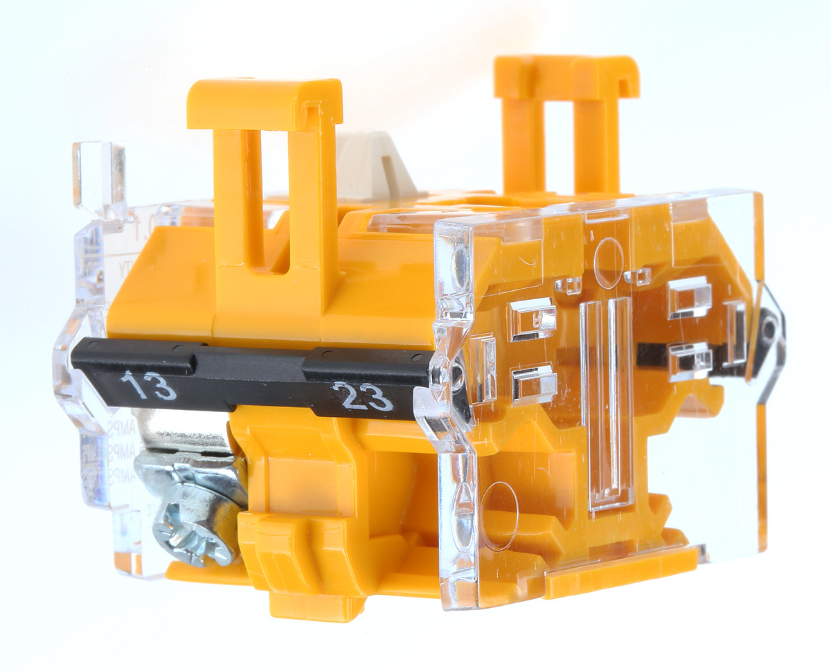 7049001 EAO 04 Series Contact Block, 500V ac, Yellow, White, Red, Green, Clear, Blue Light, 1 NO