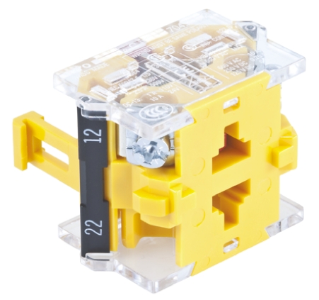 EAO 04 Series Contact Block, 500V ac, Green, Blue, Yellow, White, Red, Clear Light, 1 NC