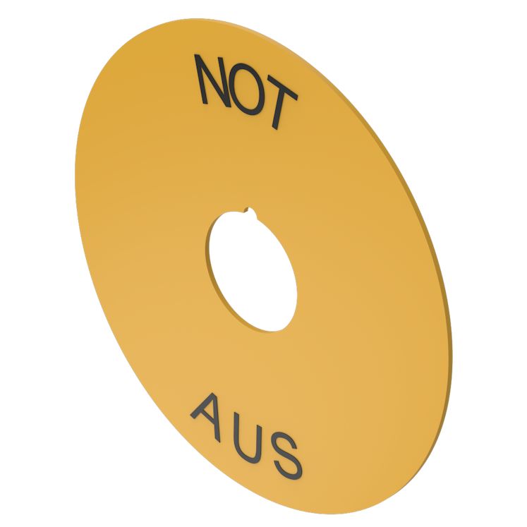 EAOLegend for Use with Push Button Labels, Pre-printed "Emergency Stop Switch