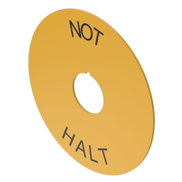EAOLegend for Use with Push Button Labels, Pre-printed "Emergency Stop