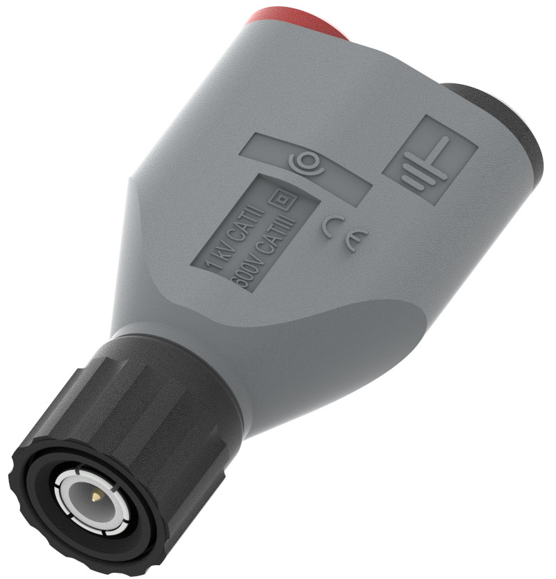 7043-iec Electro PJP Black, Grey, Red Female Test Connector Adapter With Nickel Plated Brass, Gold Plated Brass contacts and
