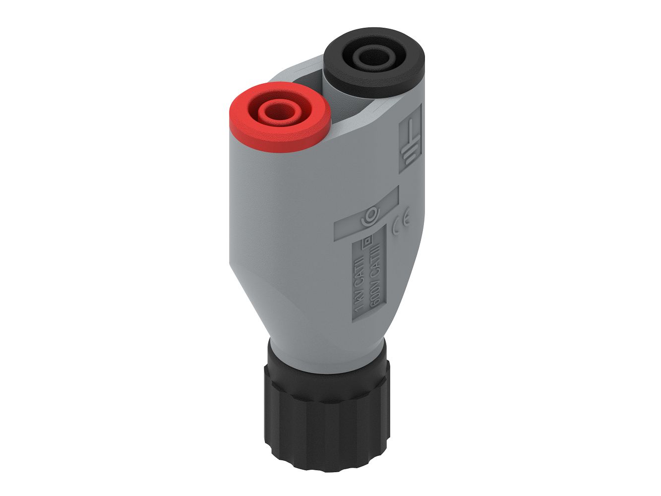 7043-iec Electro PJP Black, Grey, Red Female Test Connector Adapter With Nickel Plated Brass, Gold Plated Brass contacts and