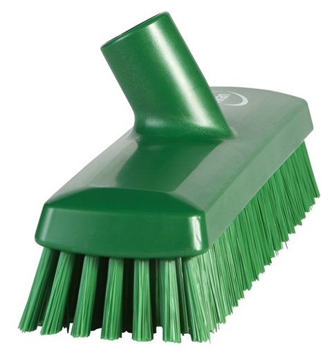 70432 Vikan Medium Bristle Green Deck Brush Green, 32 mm bristle length