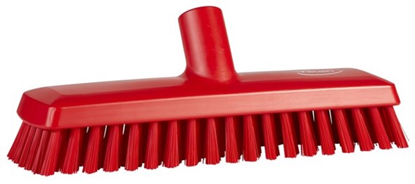 Vikan Medium Bristle Red Deck Brush Red, 32 mm bristle length