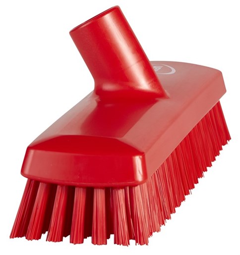 70434 Vikan Medium Bristle Red Deck Brush Red, 32 mm bristle length