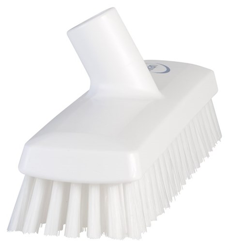 70435 Vikan Medium Bristle White Deck Brush White, 32 mm bristle length