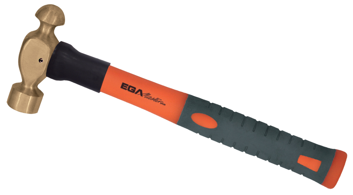 Ega-Master Beryllium Copper Alloy Head Ball-Pein Hammer with Fibreglass Handle, 500 g