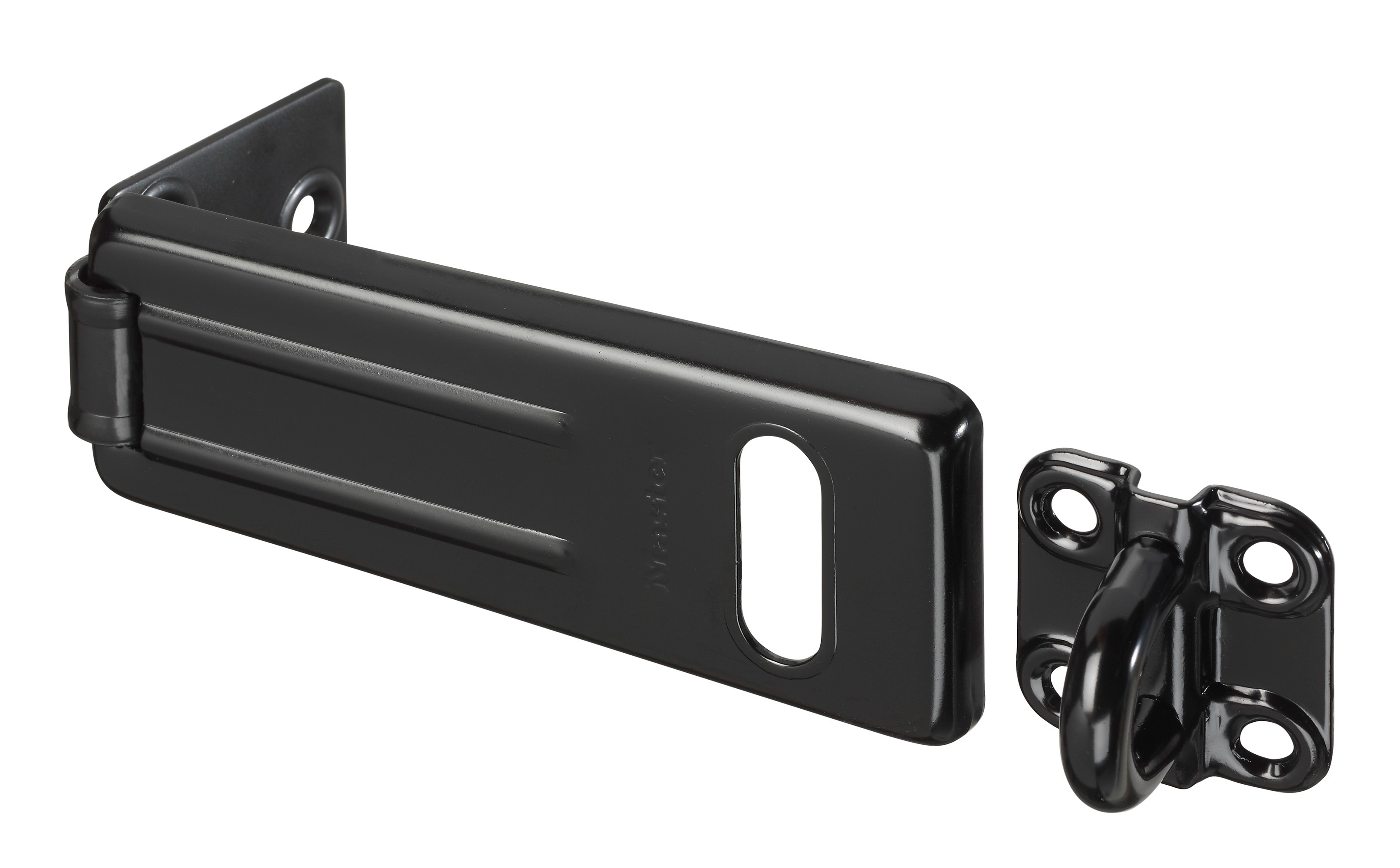 Master Lock Steel Painted Black Hasp & Staple, 13 mm 110 mm