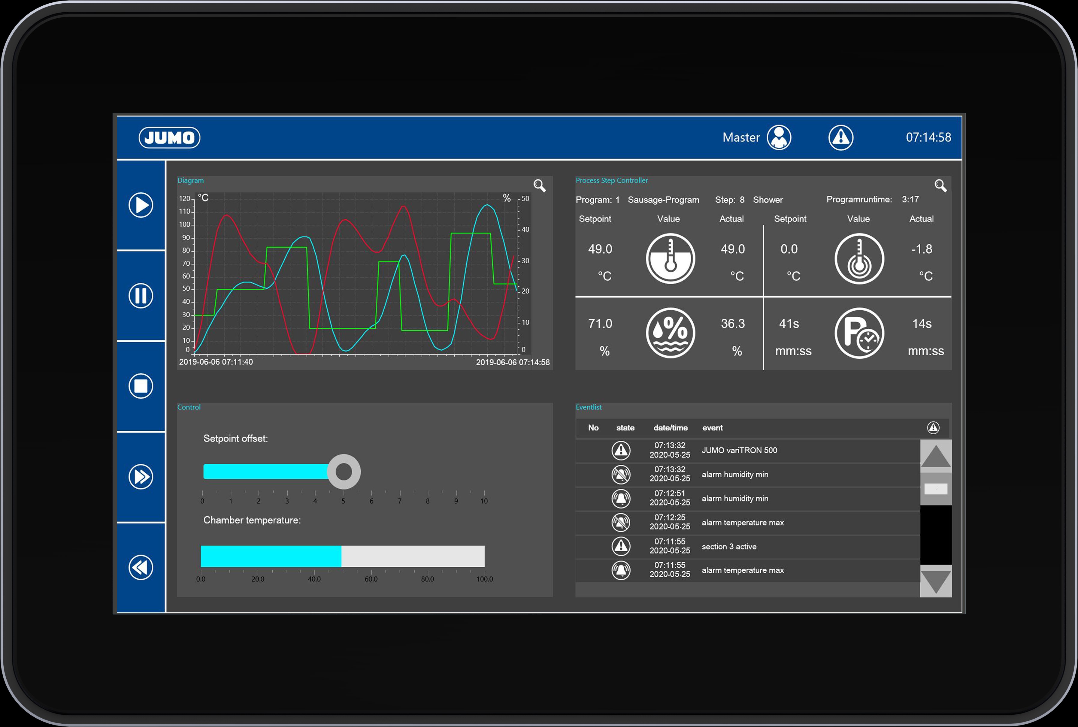 Jumo variTRON eX715 Series HMI Panel - 15.6 in, TFT Display, 1366 x 768 pixel