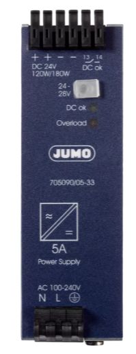 Jumo variTRON DIN Rail DIN Rail Power Supply 200V ac AC Input 24V dc, 9 A Output DC 240 W