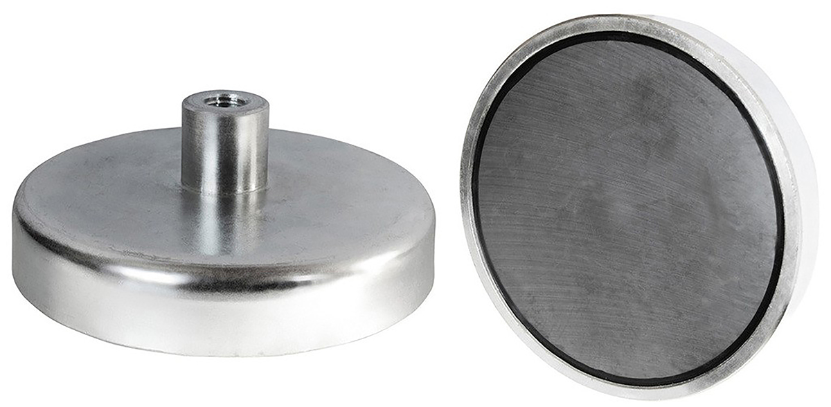 Eclipse Pot Magnet 25mm Threaded Hole Samarium Alloy, 15kg Pull