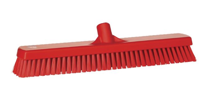 Vikan Broom, Red With Polypropylene Bristles for Wall, Floors