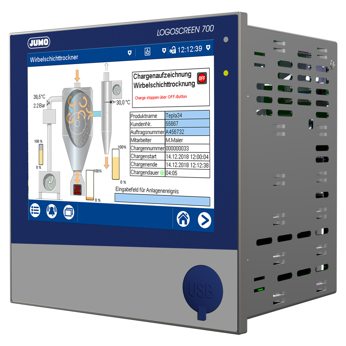 Jumo LOGOSCREEN 700 6 Graphical Chart Recorder