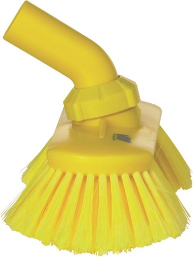 70676 Vikan Soft Bristle Yellow Scrubbing Brush Yellow, 44 mm bristle length