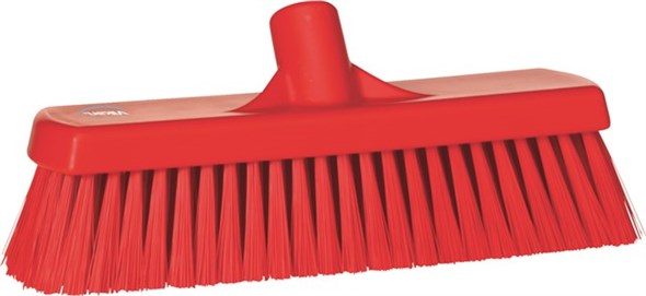 Vikan Broom, Red for Wet Areas, Dry Areas