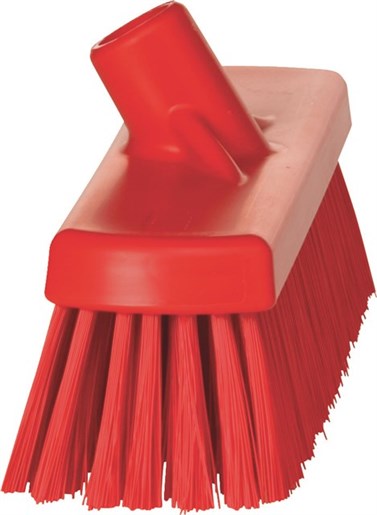 70684 Vikan Broom, Red for Wet Areas, Dry Areas