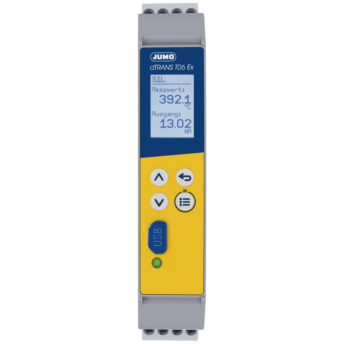 7070758-29000 Jumo 707075 Temperature Transmitter Analogue Input 24V dc, 70 °C, -10 °C