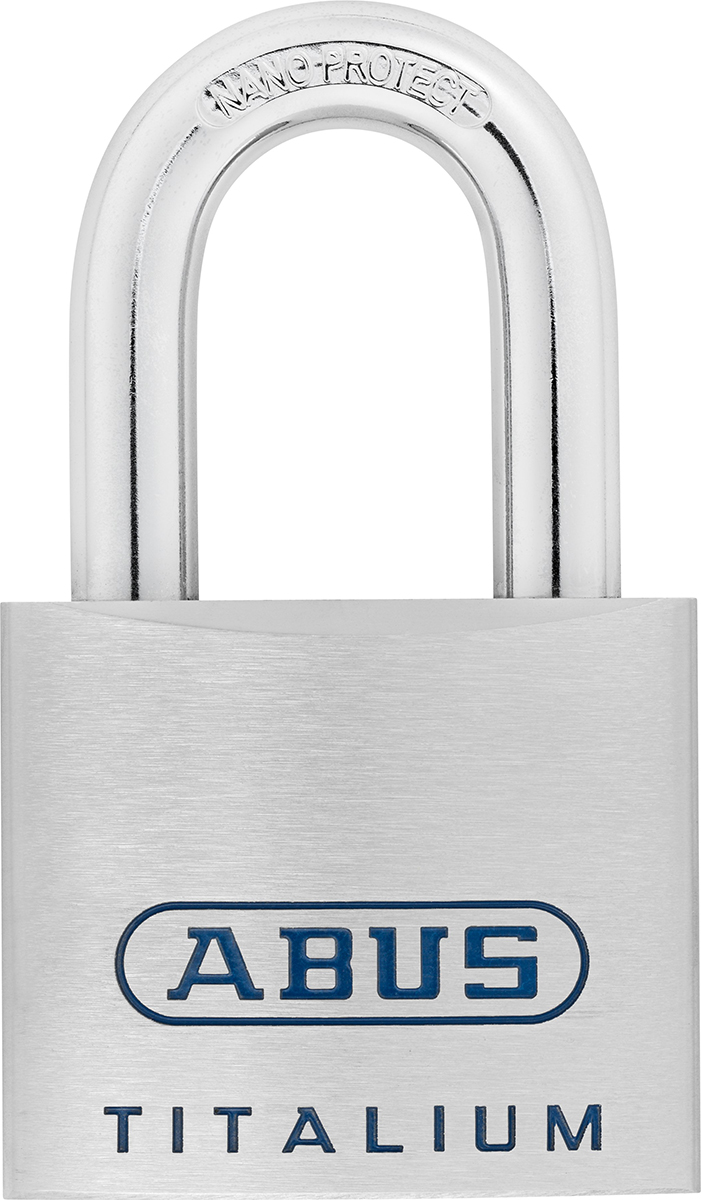 ABUS Key Titanium Safety Padlock Weatherproof Keyed Alike, 11 mm Shackle, 60 mm Body