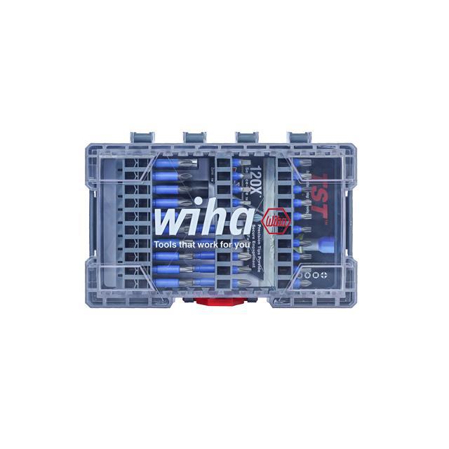 Wiha 70297, Combination Bit Set, 40 Piece, Hex Socket, Phillips, Slotted, Square, Torx