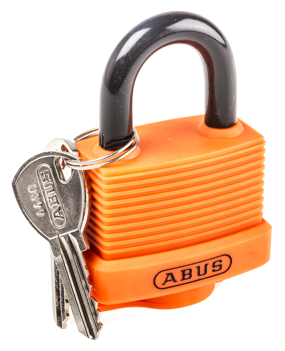 ABUS Keyed Aluminium, Steel Safety Padlock Weatherproof Keyed Alike, 8 mm Shackle, 45mm Body