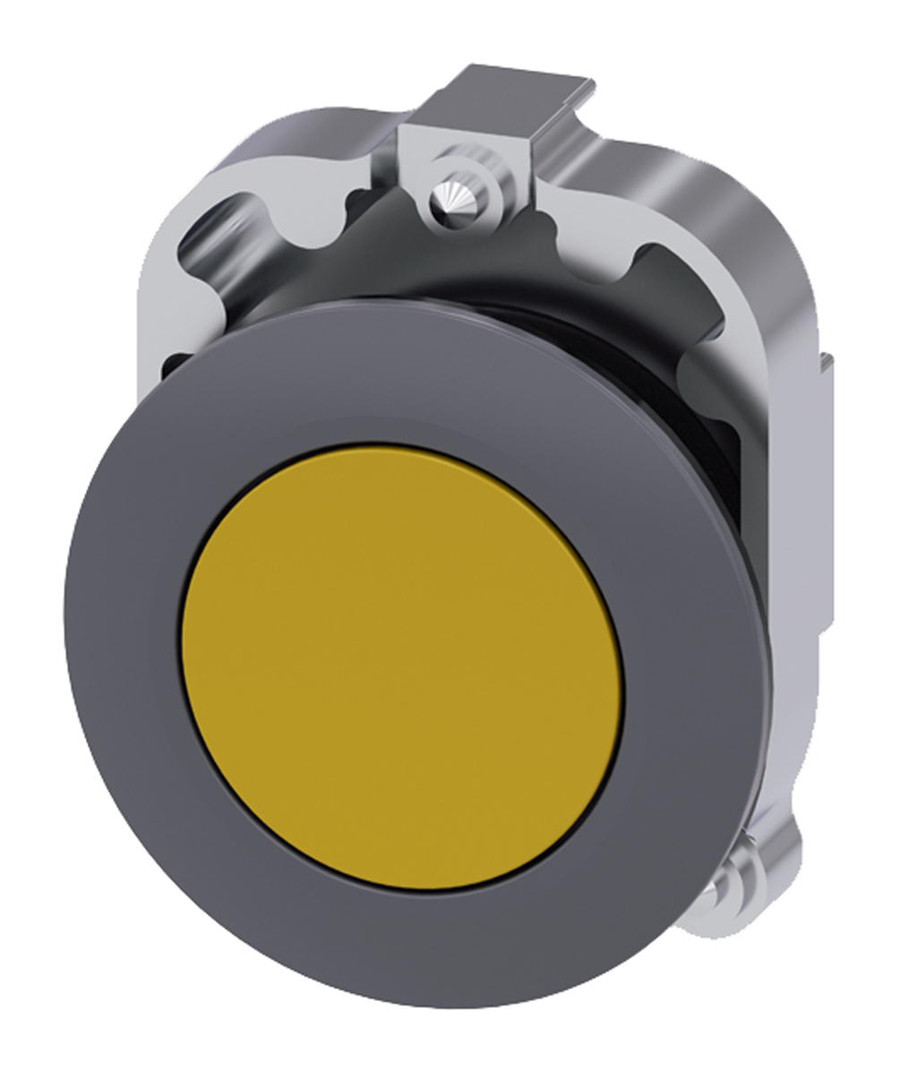 3su1060-0jb30-0aa0 Siemens SIRIUS ACT Series Yellow Momentary Push Button Head, 30 mm Cutout, IP67, IP69K, IP66