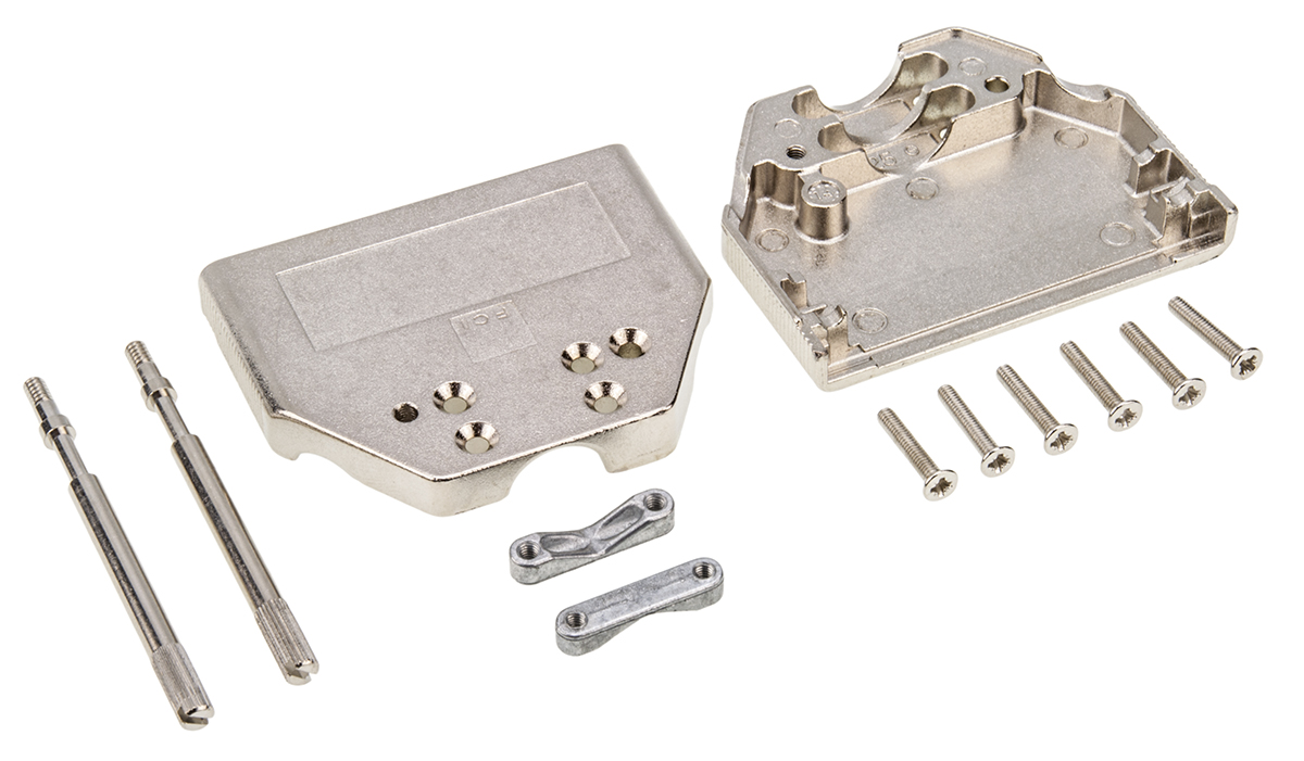 8655mh2511lf Amphenol Communications Solutions 8655MH Series Die Cast Zinc D Sub Backshell, 25 Way, Strain Relief
