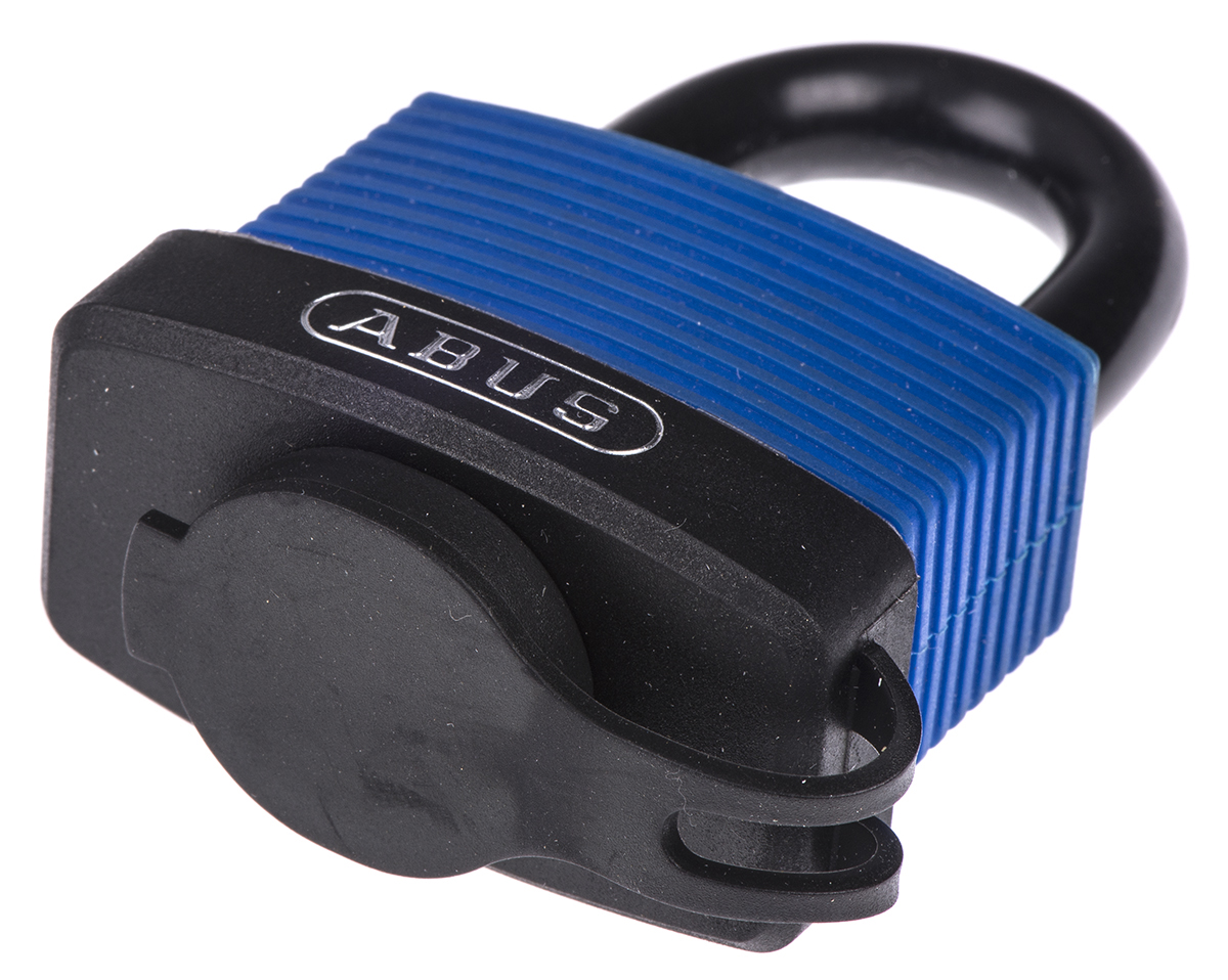 70ib45 ABUS Keyed Stainless Steel, Brass Weatherproof Padlock Weatherproof, 8 mm Shackle, 53 mm Body