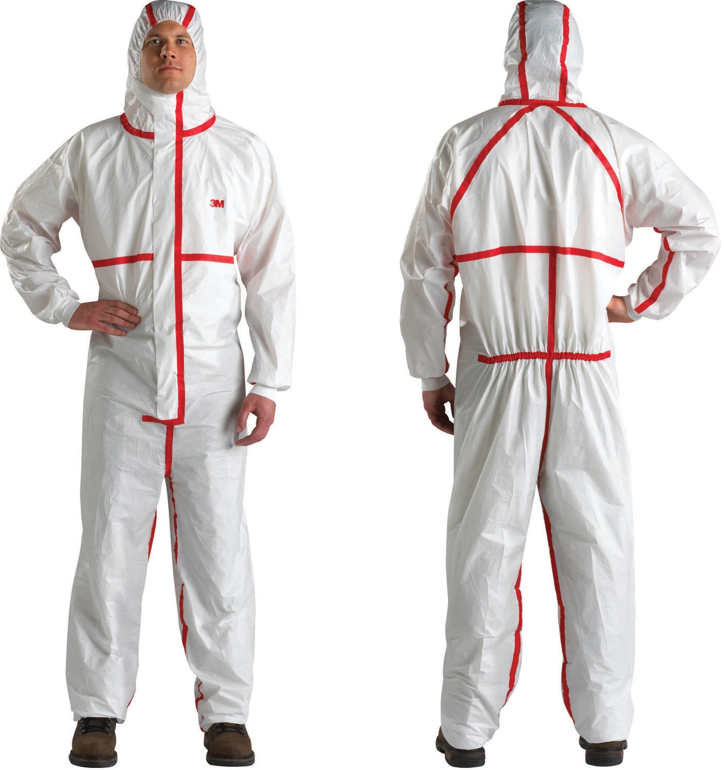 3M Red, White, 49 in, 2XL