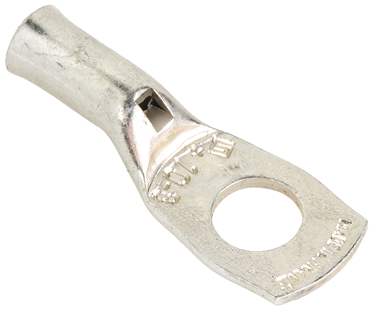 Krone, XCT Uninsulated Ring Terminal, 8 mm Stud Size 7 AWG 7 AWG Wire Size, Grey
