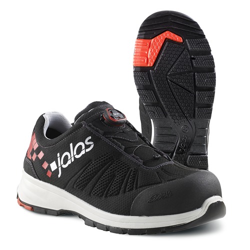 Jalas 7108 Unisex Black, Red, White Aluminium Safety Shoes, UK 12, EU 47