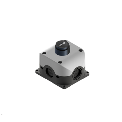 RS PRO Momentary Push Button Switch - 1 NC, Polycarbonate, Black, STOP, IP65