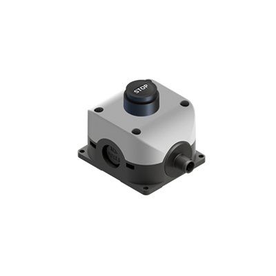 RS PRO Momentary Push Button Switch - 1 NC, Polycarbonate, Black, STOP, IP65